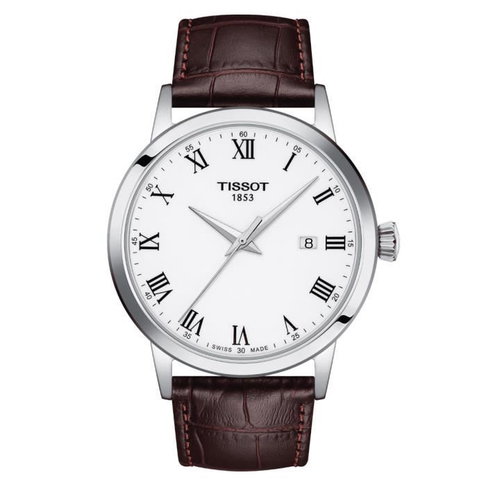 Tissot orologio Classic Dream 42mm bianco quarzo acciaio T129.410.16.013.00