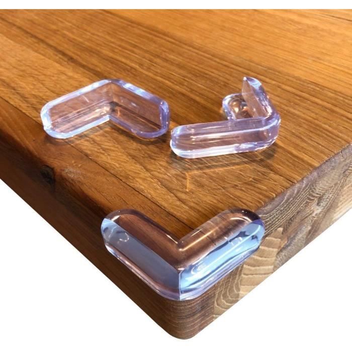 Lot de 20 protègecoins et coins transparents en silicone pour table et meubles Protection contre les chocs pour bébés et enfa 107
