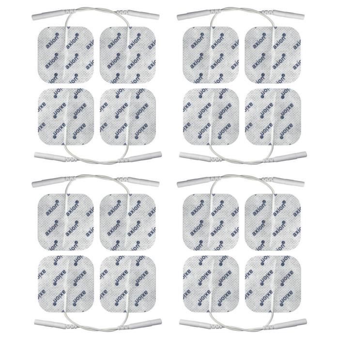 Axion - 16 électrodes 50 x 50 mm - compatible avec les appareils utilisant une connexion à fiches de 2 mm