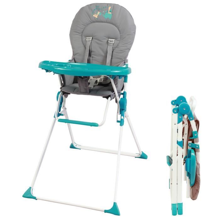 BAMBISOL Chaise Haute Fixe Pliable Bébé - Ultra Compacte et Légère, Tablette Amovible Réglable - Les Acrobates…
