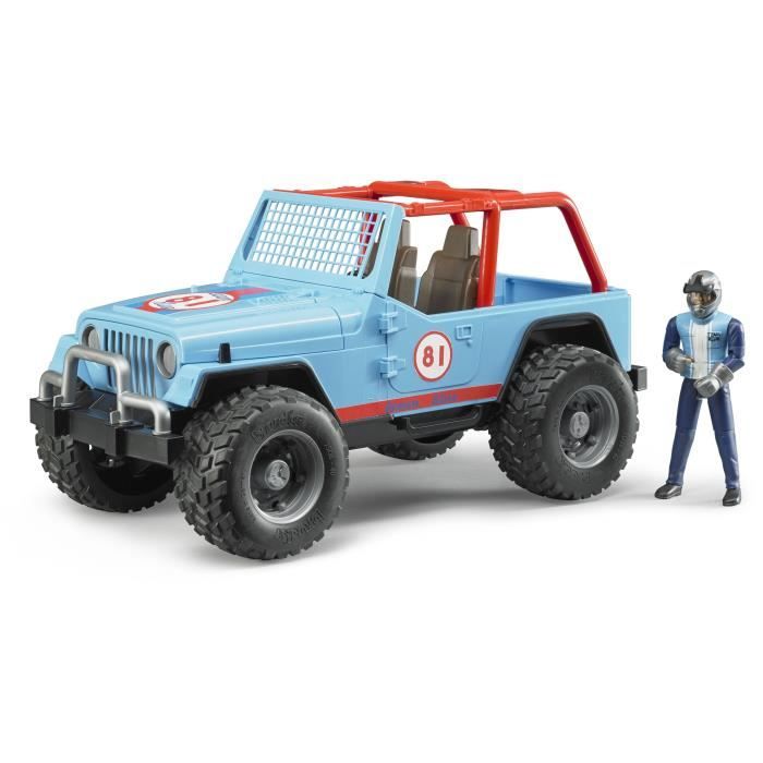 BRUDER Jeep Cross country racer bleue avec conducteur