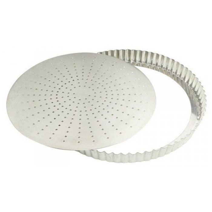 Gobel - Moule à Tarte Cannelé Fond Perforé Amovible 28 cm U