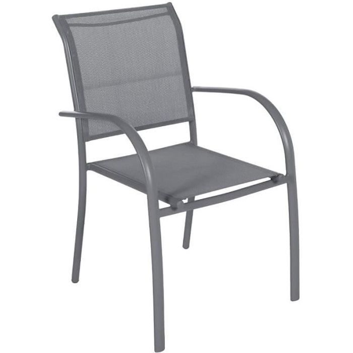 Fauteuil extérieur Piazza gris quartz/ardoise Hespéride