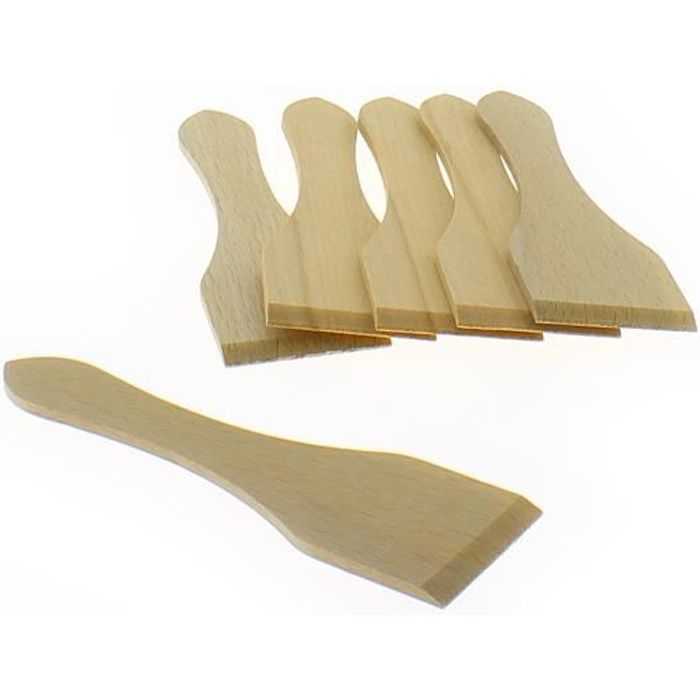 HOME EQUIPEMENT - Spatules en bois pour Appareil à raclette, x6