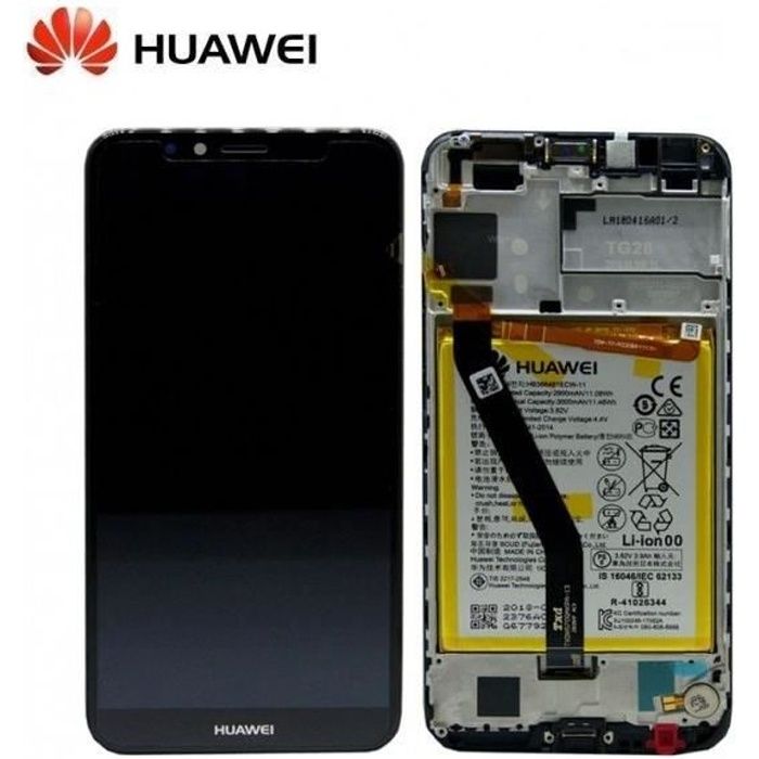 Ecran Complet Noir Huawei Y6 2018 (Service Pack)
