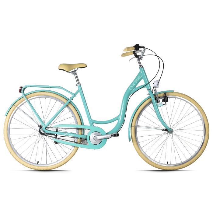 Vélo de ville 28'' - DACAPO - Milano - Femme - 3 Vitesses - Turquoise - Taille de Cadre 51 cm