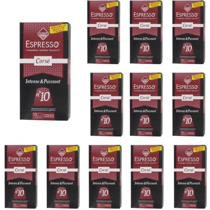 [Lot de 12] Café Espresso corsé compatible Nespresso - 50g par paquet