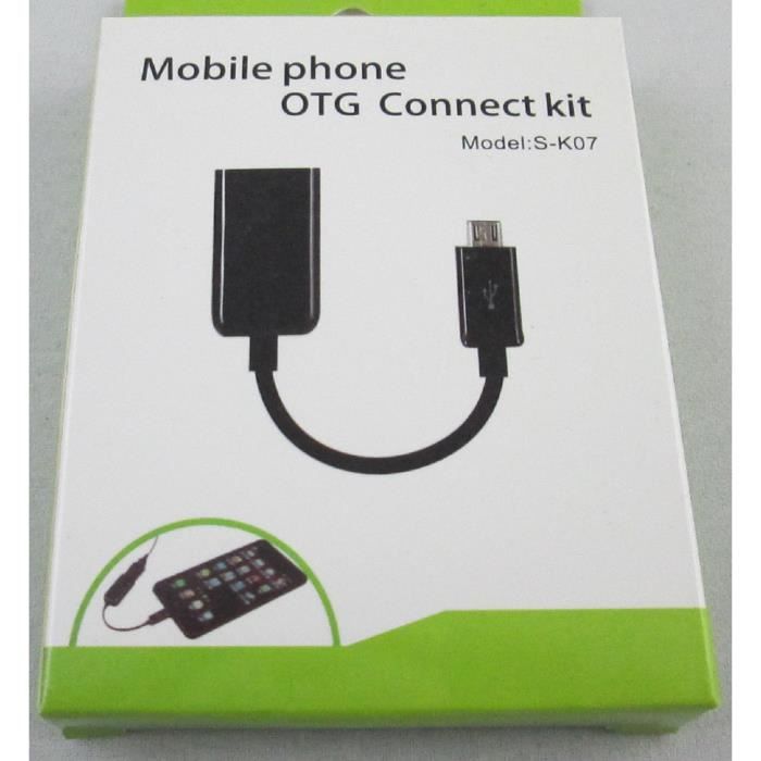 adaptateur compatible micro USB vers USB OTG