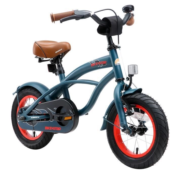 BIKESTAR | Vélo pour enfants | 12 pouces | pour garçons et filles de 3 ans | Edition Cruiser | Bleu