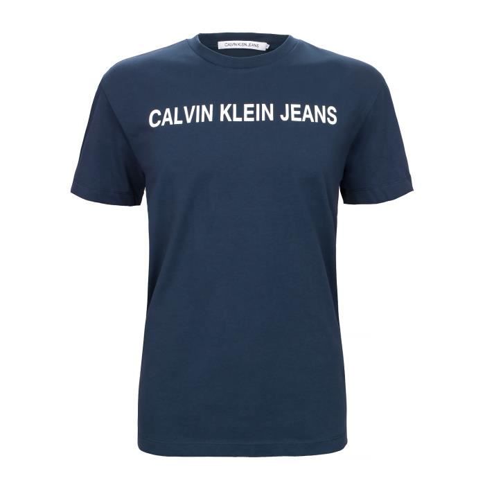 T-shirt CK homme crew t-shirt navy Taille M