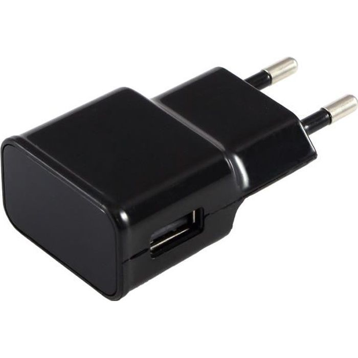 Chargeur Secteur Noir [Compatible Samsung Galaxy S10 S10+ S10E] Port Micro USB Prise Murale [Phonillico®]