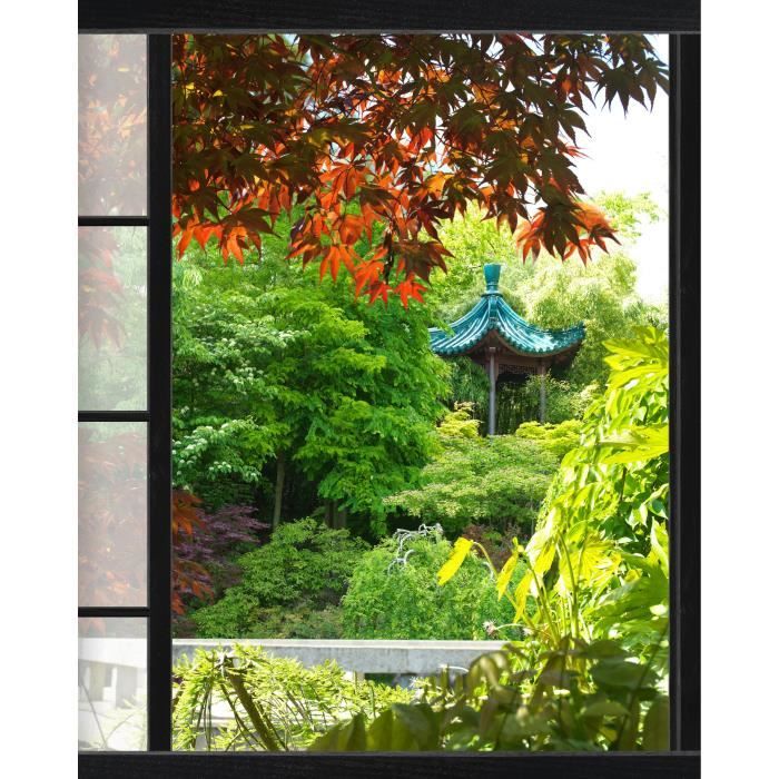 PLAGE Sticker Fenêtre trompe l'oeil adhésive - Akita60x75 cm