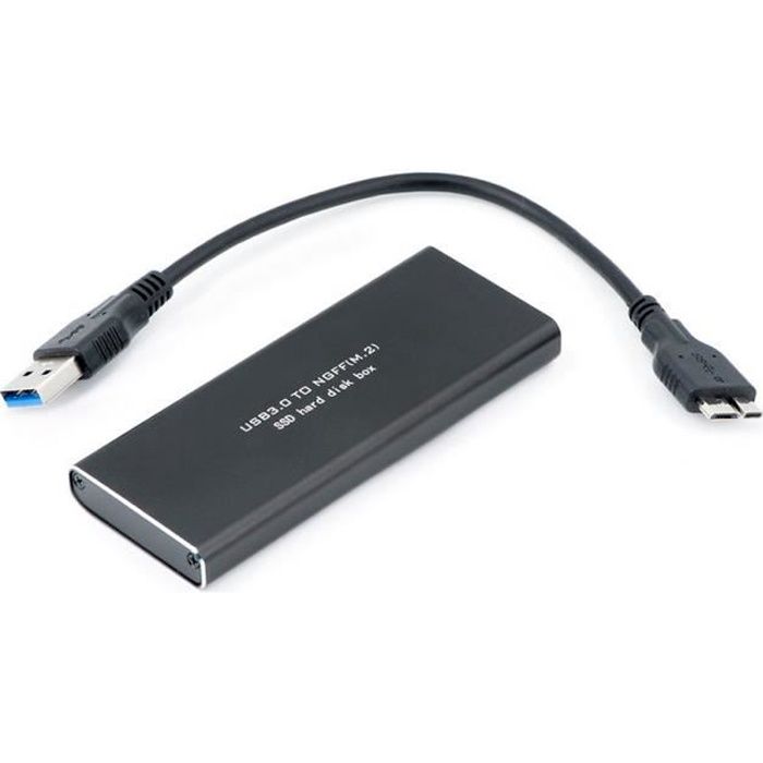 Boîtier externe (vide) USB 3.0 pour SSD M.2 SATA