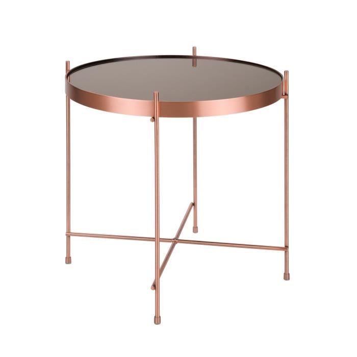 Table basse ronde Valdo cuivre S