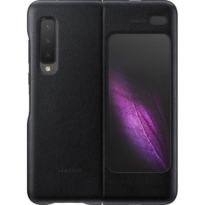 Coque en cuir Galaxy Fold Noir