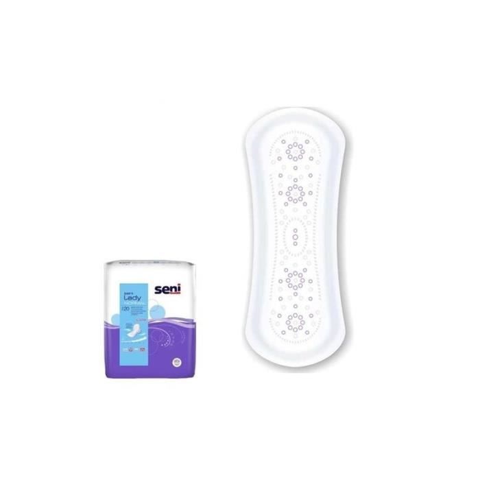 Protections pour fuites urinaires Femme SENI Lady Normal - Incontinence légère - Lot de 20