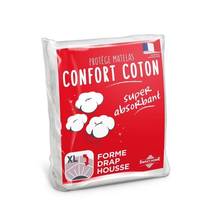 SWEETHOME Protège-matelas confort polycoton - 90x190 cm