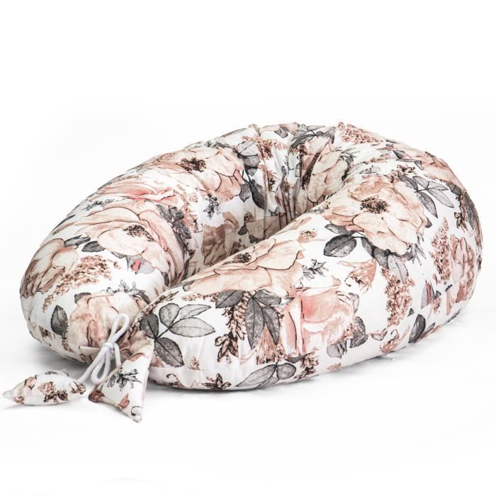 Oreiller de sommeil latéral avec housse 165 x 70 cm - Oreiller de corps avec fermeture à glissière Rose sauvage