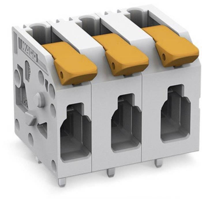 Borne pour circuits imprimés WAGO 2604-1303 4 mm² Nombre de pôles 3 1 pc(s) - CONNECTEUR SECTEUR