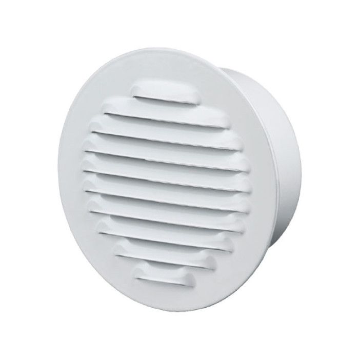 Grille d'aération ronde Ø150mm - Acier Blanc - Anti insecte - Winflex Ventilation 0,000000