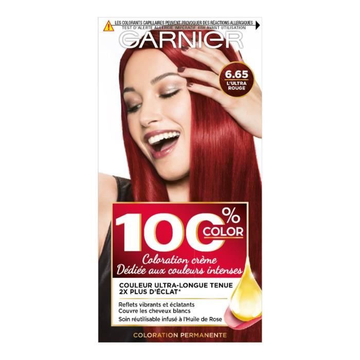 GARNIER Coloration permanente 100% Ultra Color - No 665 rouge