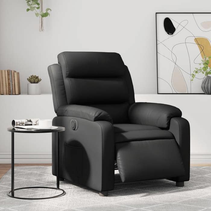 Fauteuil Inclinable électrique Marron Similicuir - Relax, Position Ajustable, Moteur Silencieux, Charge 110kg