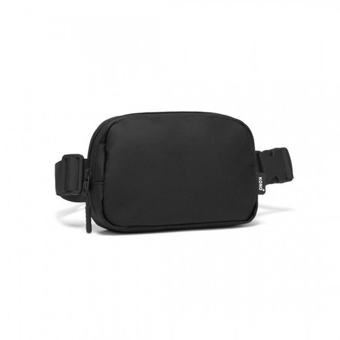 Sac banane - KONO - Fashion Ceinture - 19x4x12 cm - Sangle ajustable 54–108 cm - Noir Sac banane - KONO - Fashion Ceinture - 19x4x12 cm - Sangle ajustable 54–108 cm - Noir