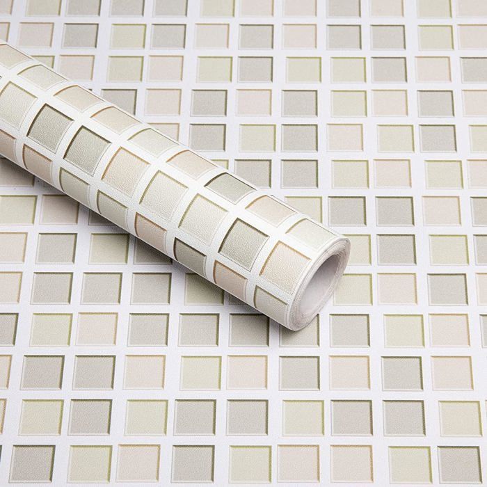 Papier Peint Adhésif Mosaïque Bleu - 40cm X 5m - Imperméable Pour Cuisine, Salle De Bain, Meubles