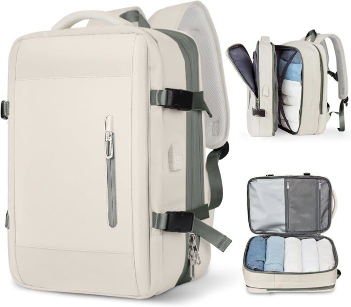 Valise Cabine 20 Pouces Légère à Coque Dure en ABS Spinner avec Serrure
