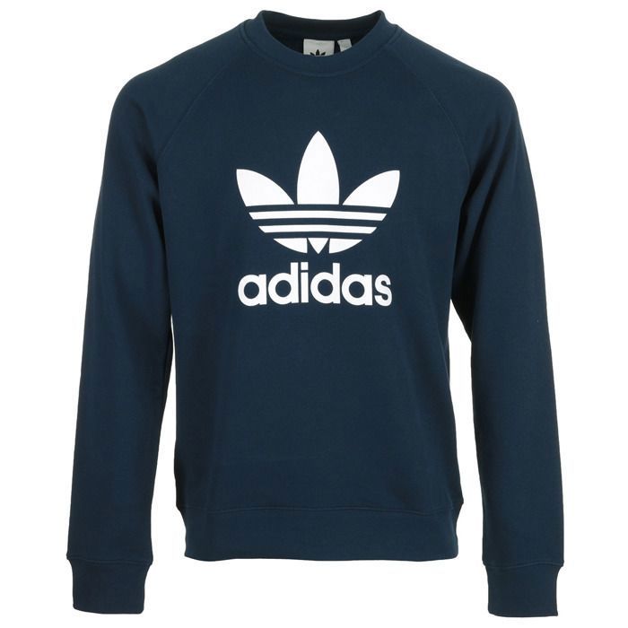 Adidas Trefoil Crew Sweat homme Indigo Blue Cdiscount Pret a Porter