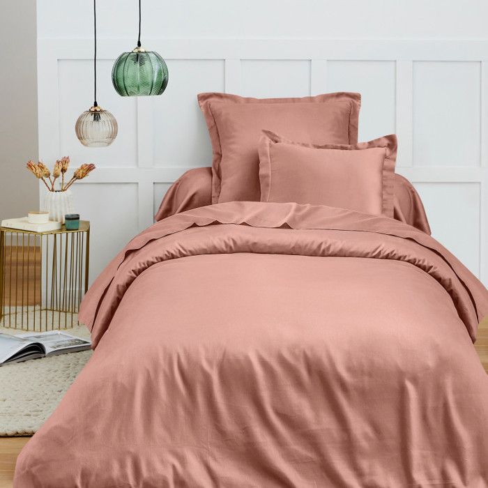 Housse de couette 140 x 200 cm Prémium pour lit 1 place - Prémium Vieux Rose Housse de couette 140 x 200 cm Prémium pour lit 1 place - Prémium Vieux Rose
