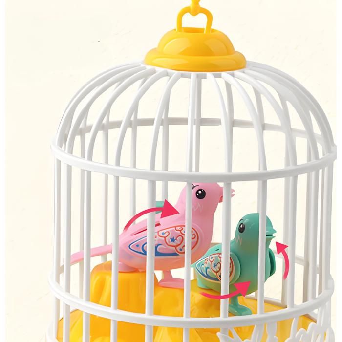 Meilleurs prix pour Jouet lumineux pour cage à oiseaux - détecte le son et émet des sons doiseaux et bat des ailes (espèces doiseaux aléatoires)