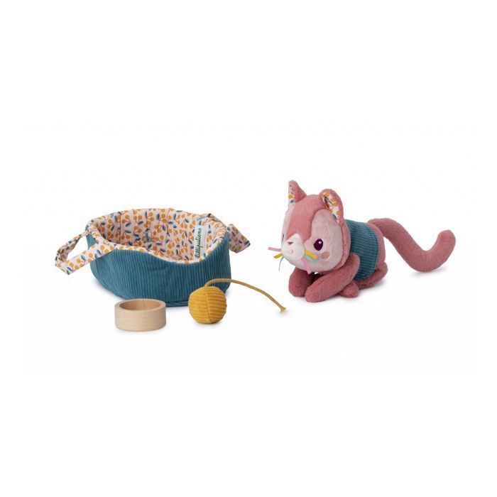 Jeanne le chat et son panier - LILLIPUTIENS - PELUCHES/Animaux - Violet - Dès 18 mois