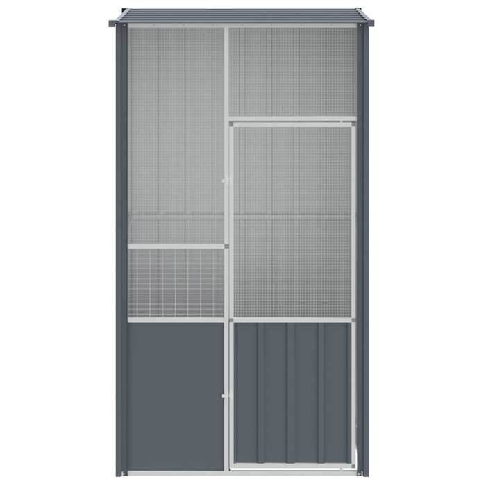 Comparer les prix de Volière pour Canaries Perroquet MVS - Cage à oiseaux anthracite 115x78x200 cm acier galvanisé - shop42694333