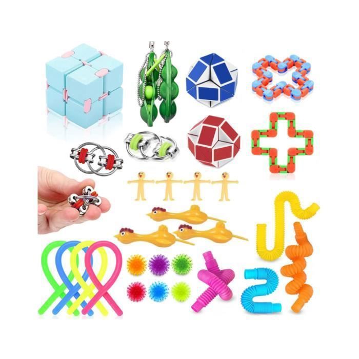 ABirdon 12 Pièces Bague Anti Stress Enfant Jouets Fidget