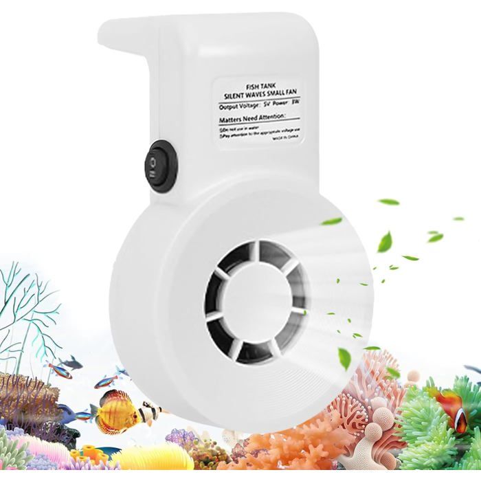 Ventilateur Rafraîchisseur Pour Aquarium  Accessoires De Refroidissement 2 Vitesses Réglables Pour Eau Douce Et Salée