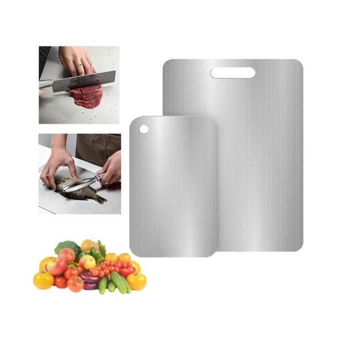 Titanium Cutting Board 2 pcs Planche à Découper en Titane