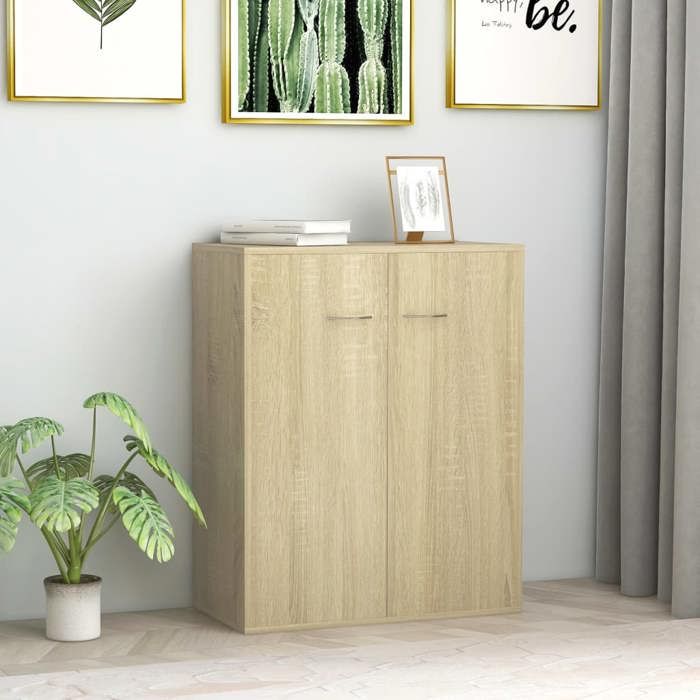 （6467705)Meuble de rangementBuffet salonBuffet Chêne sonoma 60x30x75 cm bois dingénierie