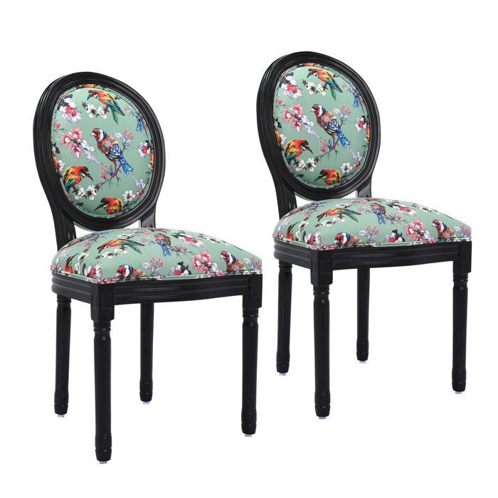 Lot de 2 Chaises de Salle à Manger en Bois – Élégance Bohème et Confort Douillet