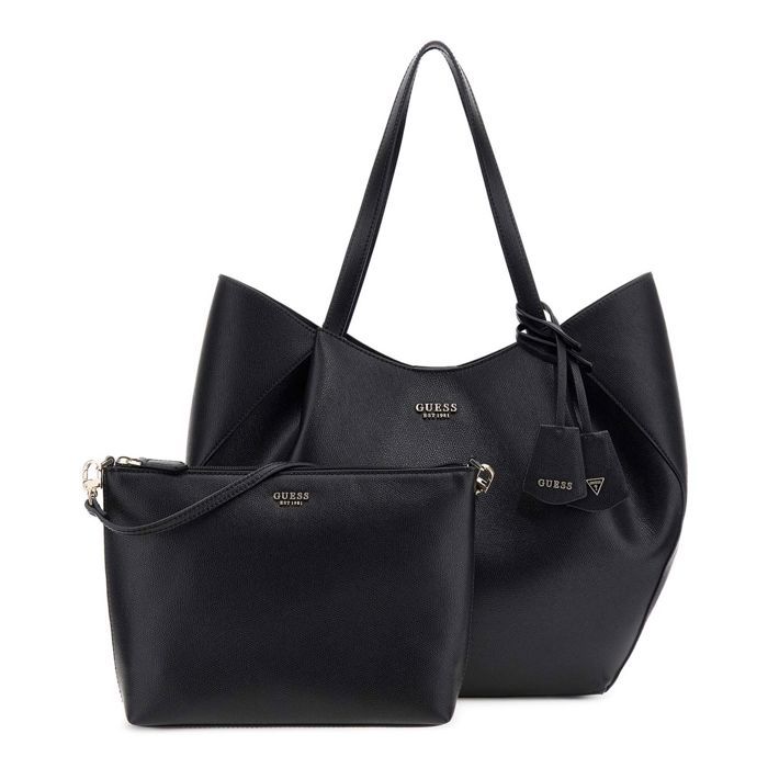 GUESS Sac shopper noir pour femme - Amorette 2 in 1 Tote Bag 319111 GUESS Sac shopper noir pour femme - Amorette 2 in 1 Tote Bag 319111