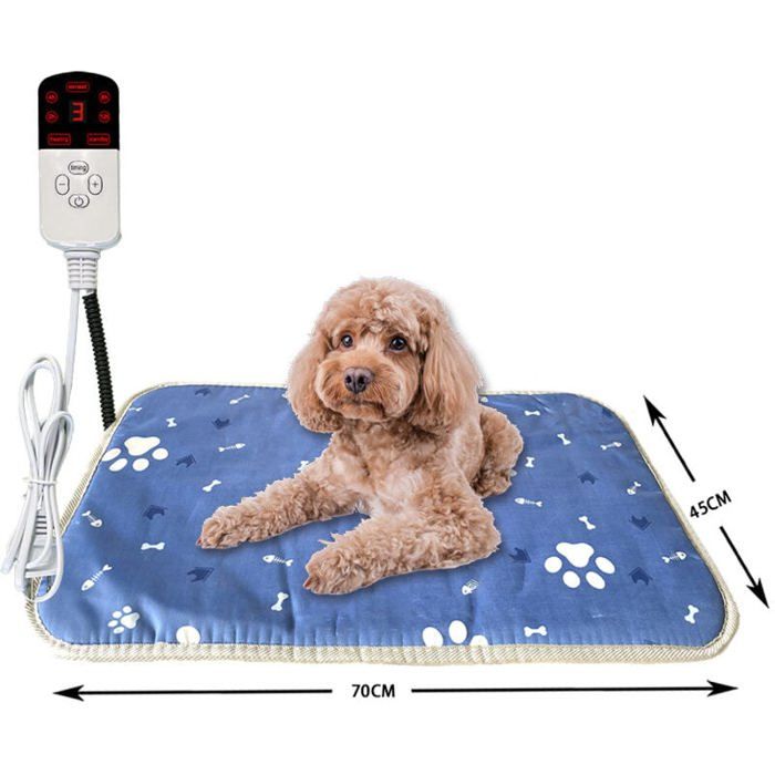 Meilleurs prix pour Coussin chauffant pour chat et chien 18 x 18 po nylon imperméable cordon résistant aux morsures température constante