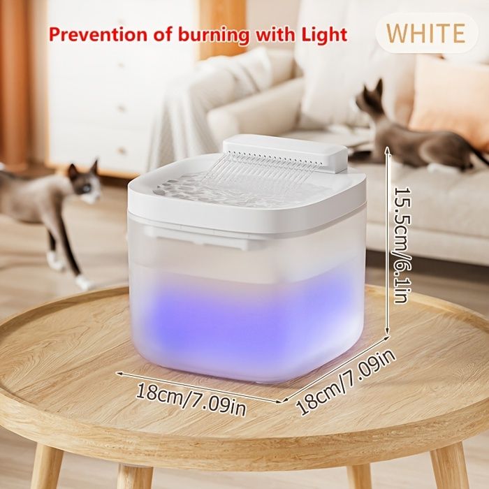 Fontaine à eau intelligente pour chat - Phoesky - 3 litres - Fonctionnement silencieux - Recirculation automatique