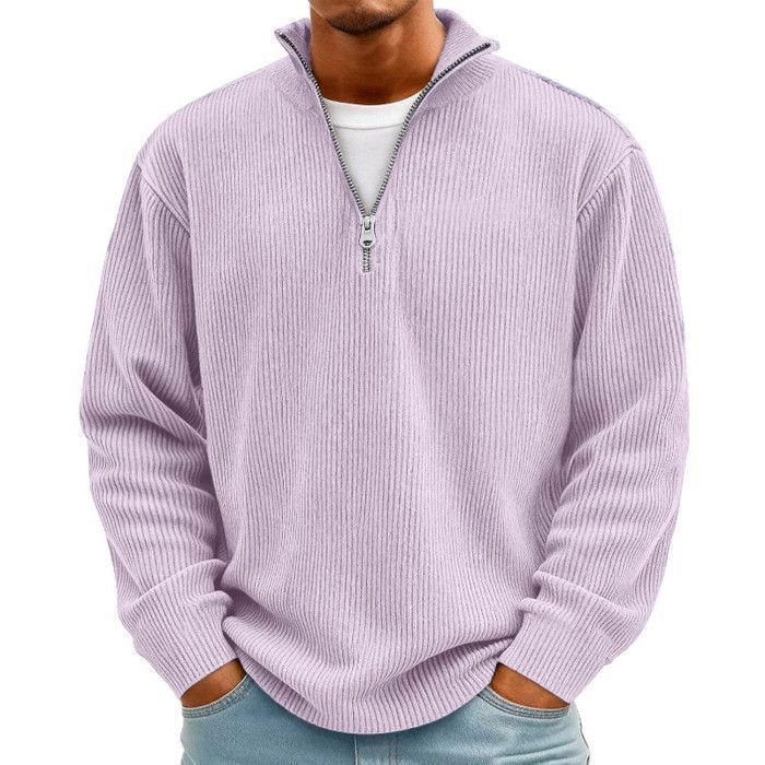 Combinaison De Sudation - Tshirt Manche Homme Mode Pull Col Montant Chaud Sport Basique Zippé Haut Sweat Sportswear violet violet