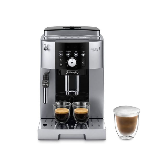 Machine expresso broyeur - DeLonghi - Magnifica S smart - ECAM250.23.SB - 4 recettes - Noir argenté - Reconditionné – Très bon état