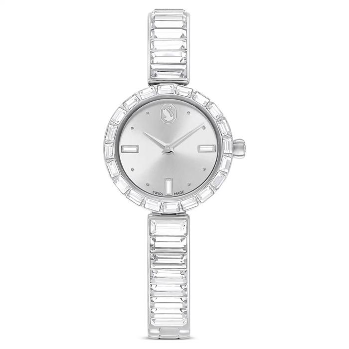 Bracelet - SWAROVSKI - Matrix Tennis 5677487 - Métal plaqué rhodium - Cristaux roses - Fermoir sécurisé