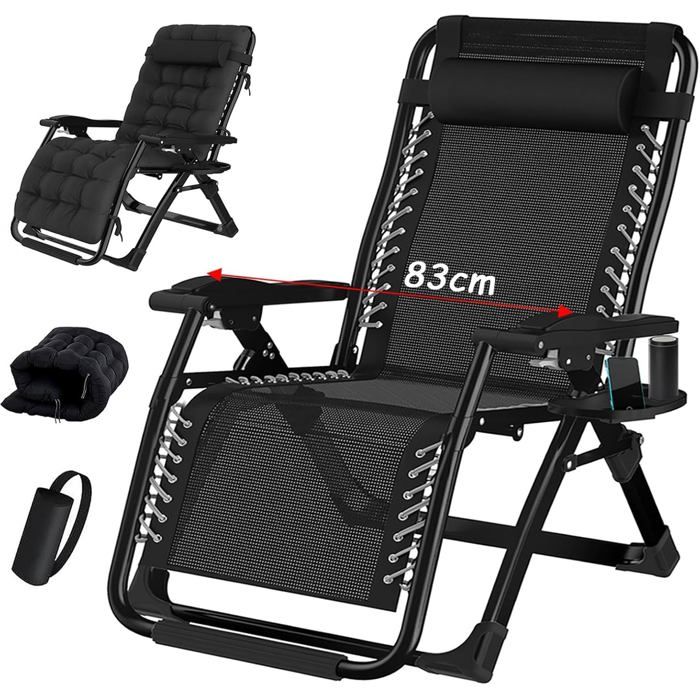 Chaise Longue Jardin-Exterieur Transat De Plage Fauteuil-Chaises Bains De Soleil Relax Détente Air Avec Repose-Fauteuil Relax Zero
