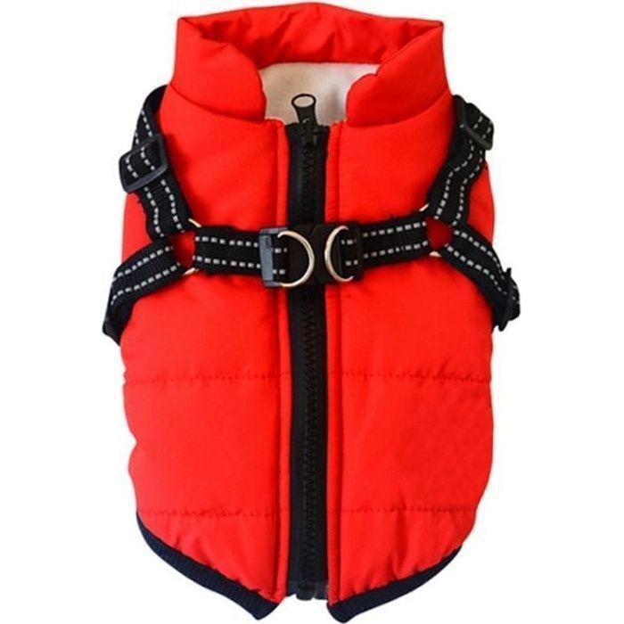 ManteauVeste pour chien avec harnais plus épais manteau chaud chien vêtements pour petit chien moyen Chihuahua - multicolo MANTEAU
