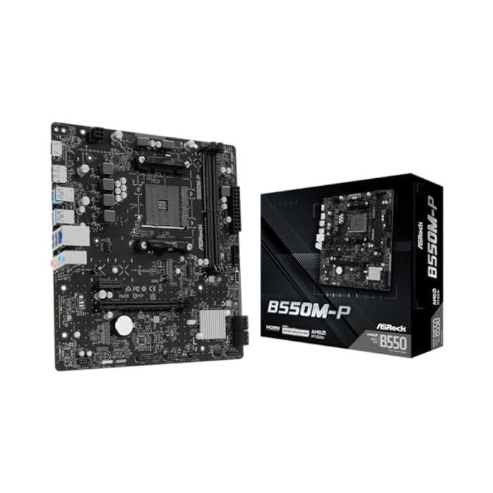 Carte mère AsRock B550M P AMD B550 AM4 DDR4 Micro ATX USB 3.2 Gen1 - vue 2