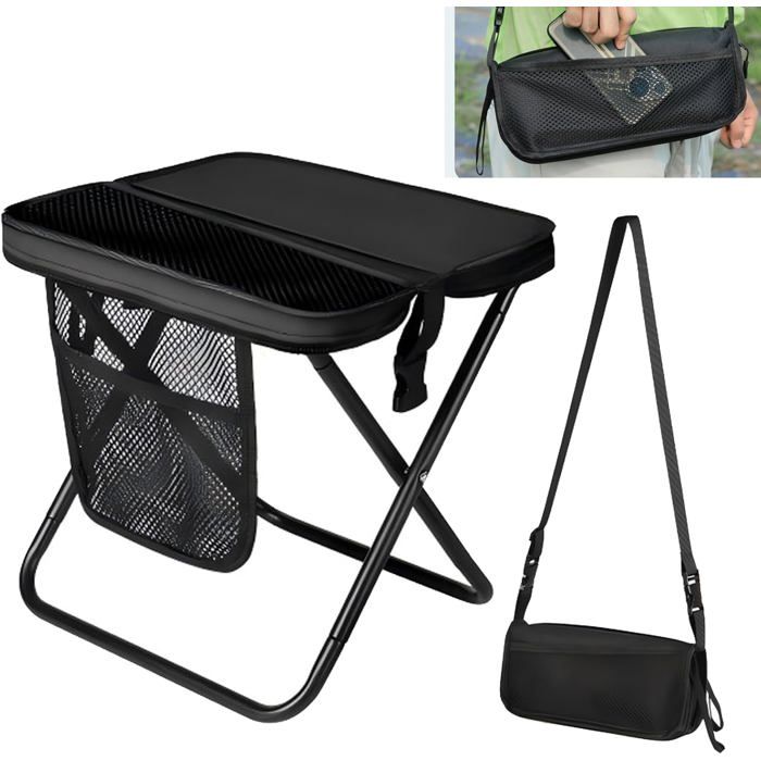 Portable Folding Stool - Small Folding Stool for Adults Camping Chair with Storage Bag Portable Folding Stool - Small Folding Stool for Adults Camping Chair with Storage Bag