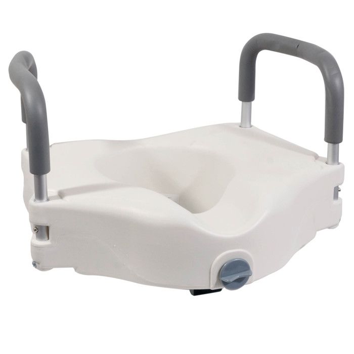 Siège de toilette surélevé en plastique blanc Senator avec bras hauteur 16 cm Cdiscount
